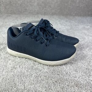 Nobull Women's Size 8 Dark Blue Superfabric Trainer White Sole Low Lace Up